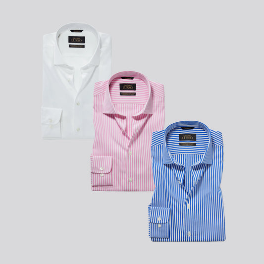 Italian Summer Variety Pack (3x Egyptian Cotton Dress Shirts)